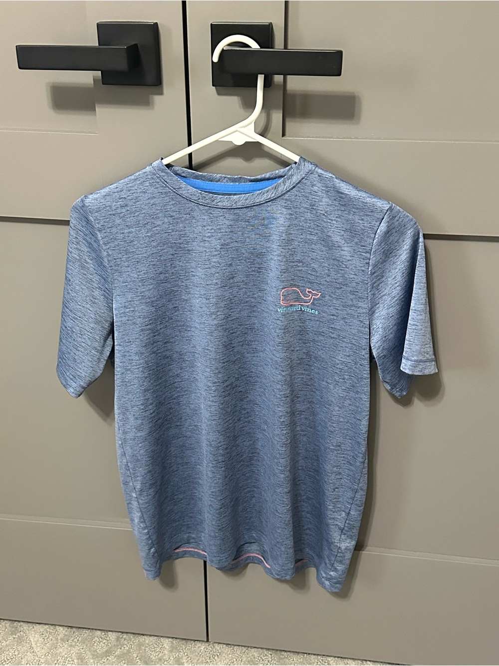Vineyard Vines Heather Blue Short-Sleeve Whale Logo Tee